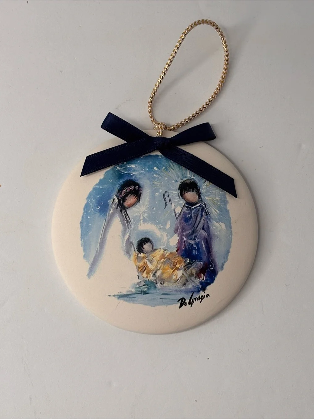 Vintage De Grazia Nativity Scene Christmas Ornament Collectors Edition 3